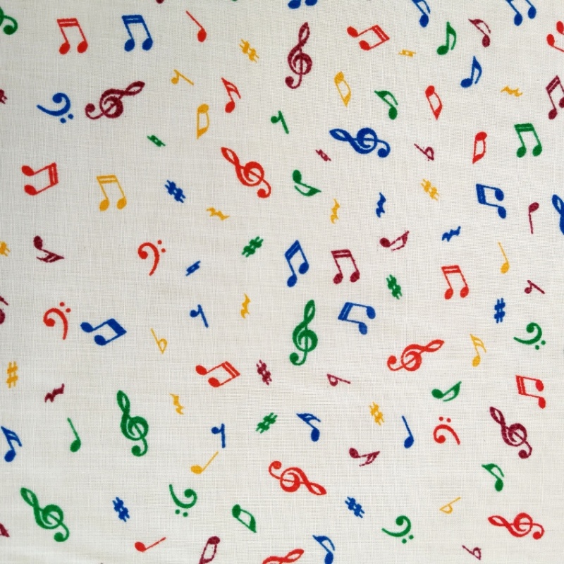 Musical Notes Polycotton